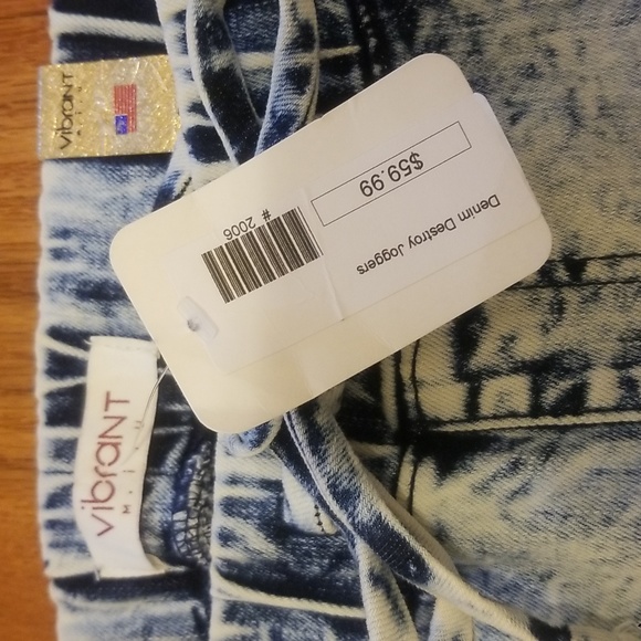 Brand New Acid Wash Destroyed Joggers - Picture 3 of 7